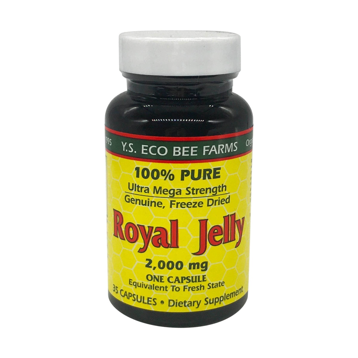 YS Eco Bee Farms Pure Royal Jelly Capsules bottle for daily wellness