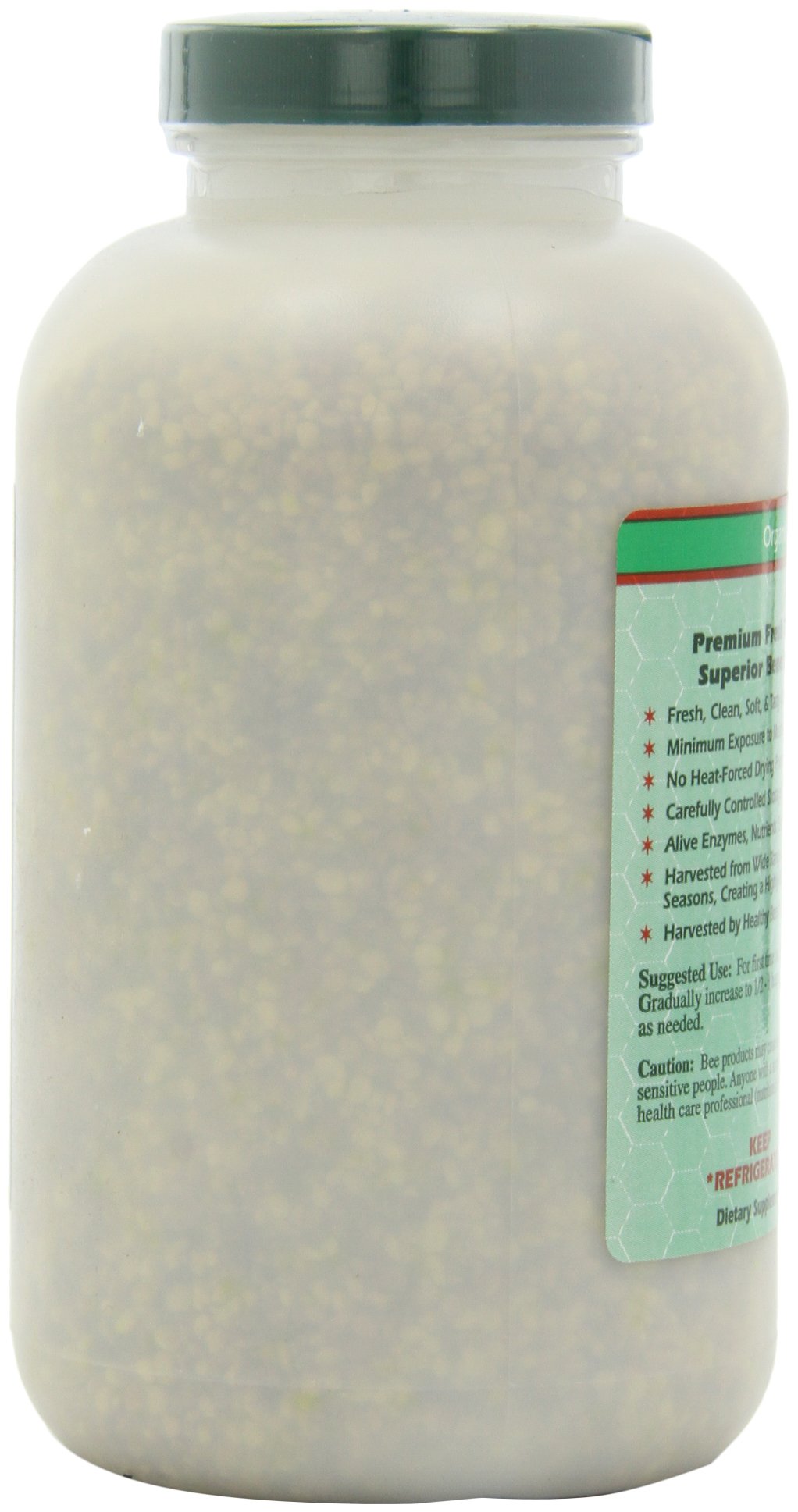 YS Organic Bee Farms pouring bee pollen granules into bowl, a versatile pantry staple
