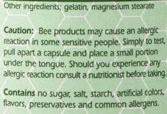 YS Organic Bee Pollen capsules closeup highlighting the vitamin-rich formula for wellness.