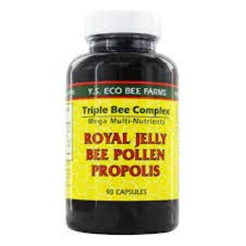 Ys Organic Bee Farms triple bee complex capsules for convenient on-the-go supplementation