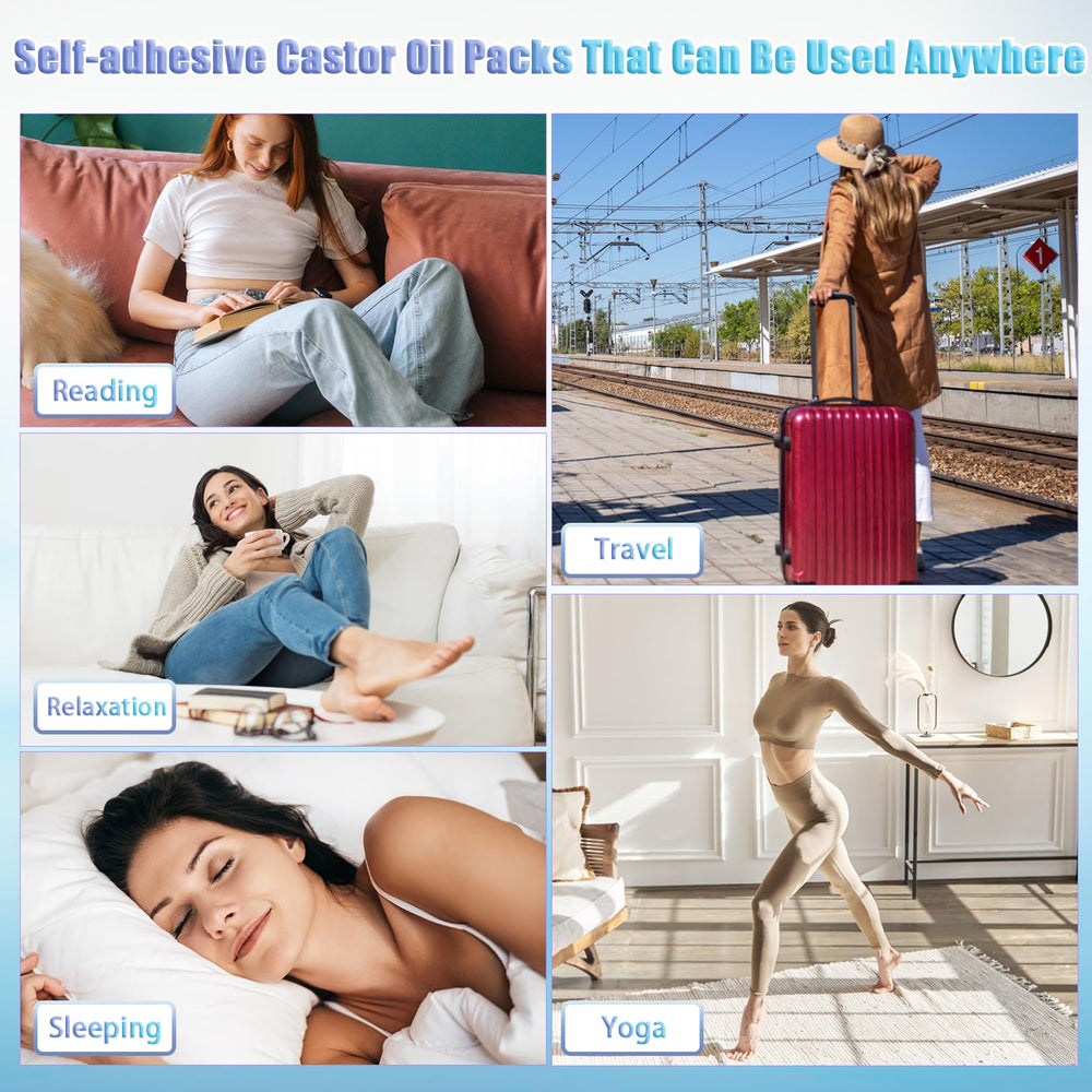 YSSPPOY castor oil pack wrap for the feet, stays in place during use.