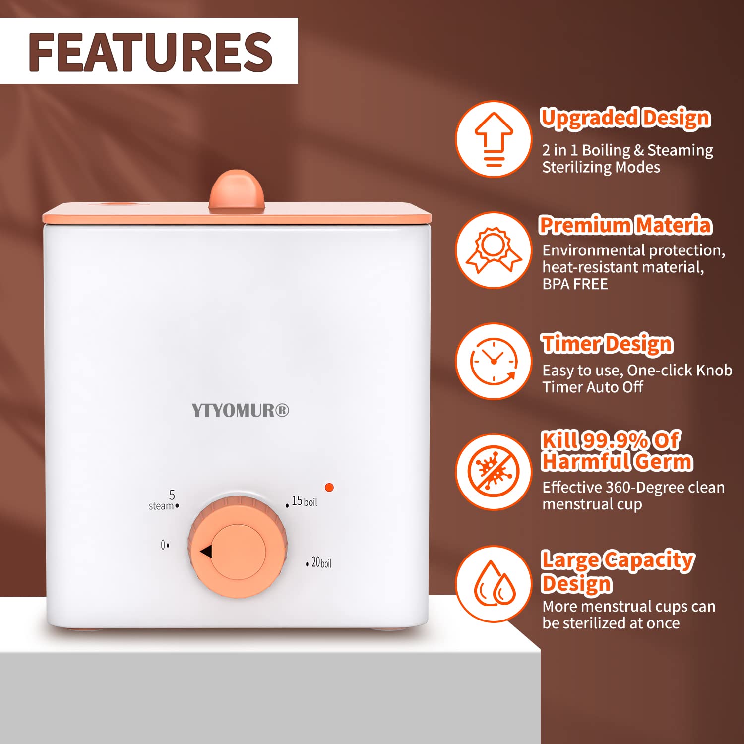 YTYOMUR cleaner compatibility suits most cups and discs on the market