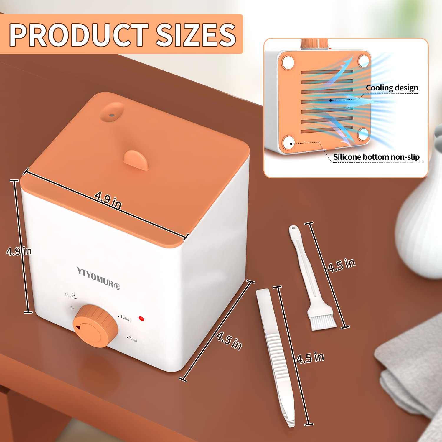 YTYOMUR included brush and heat-resistant clip support easy maintenance
