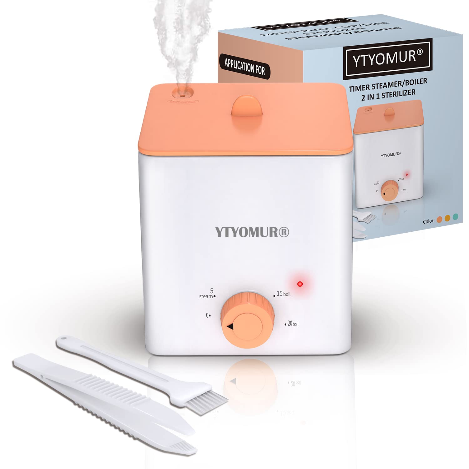 YTYOMUR menstrual cup cleaner steaming mode for quick, hygienic refreshment