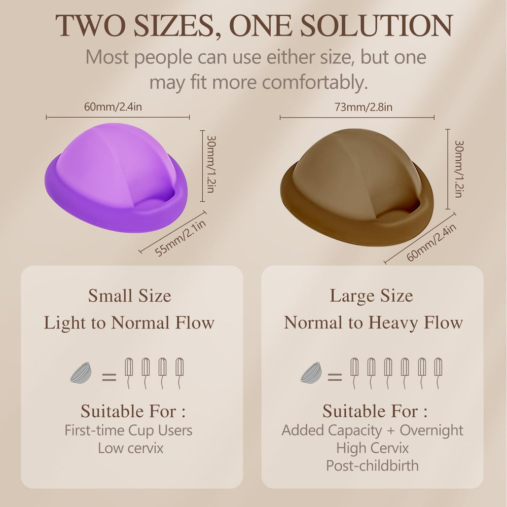 YTYOMUR soft silicone menstrual disc highlights flexible, comfortable movement.