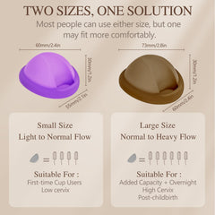 YTYOMUR soft silicone menstrual disc highlights flexible, comfortable movement.