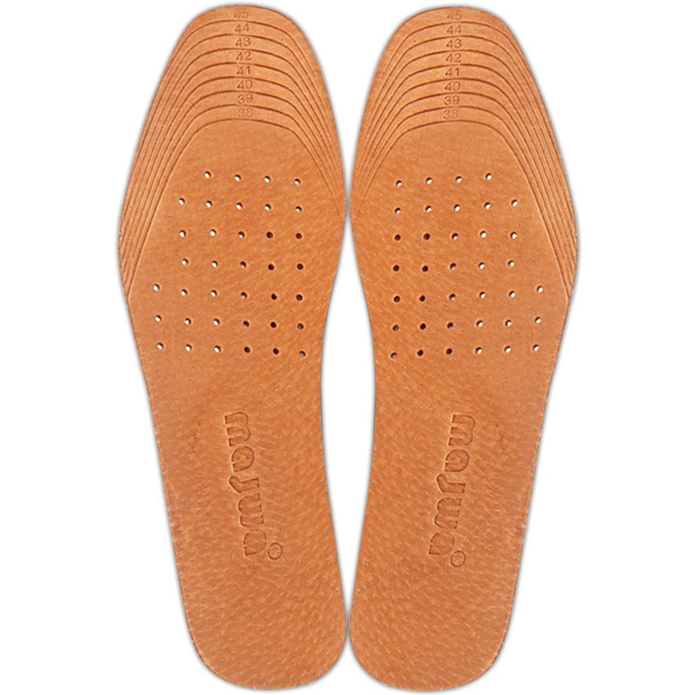 YUANQIAN odor-control leather insoles provide lightweight cushioning with minimal bulk