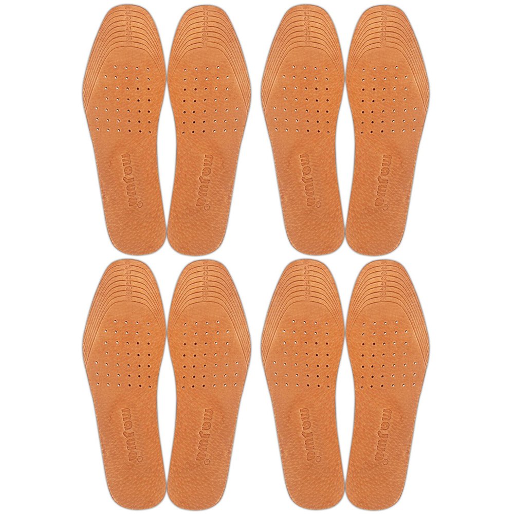 YUANQIAN absorbent ultra-thin pigskin leather insoles pack front view for discreet odor control