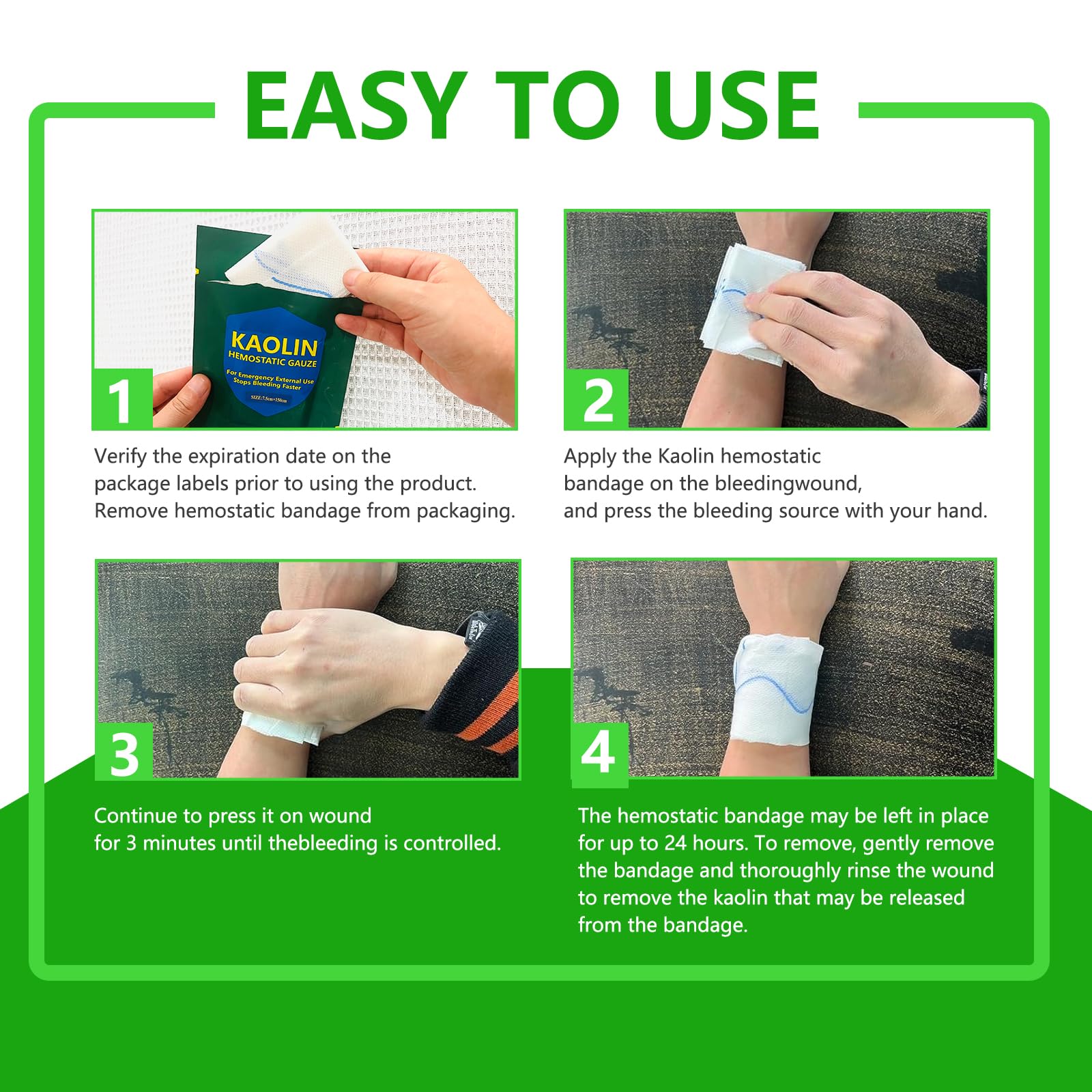 yueerbao action-ready gauze for venous or arterial bleeds in emergencies