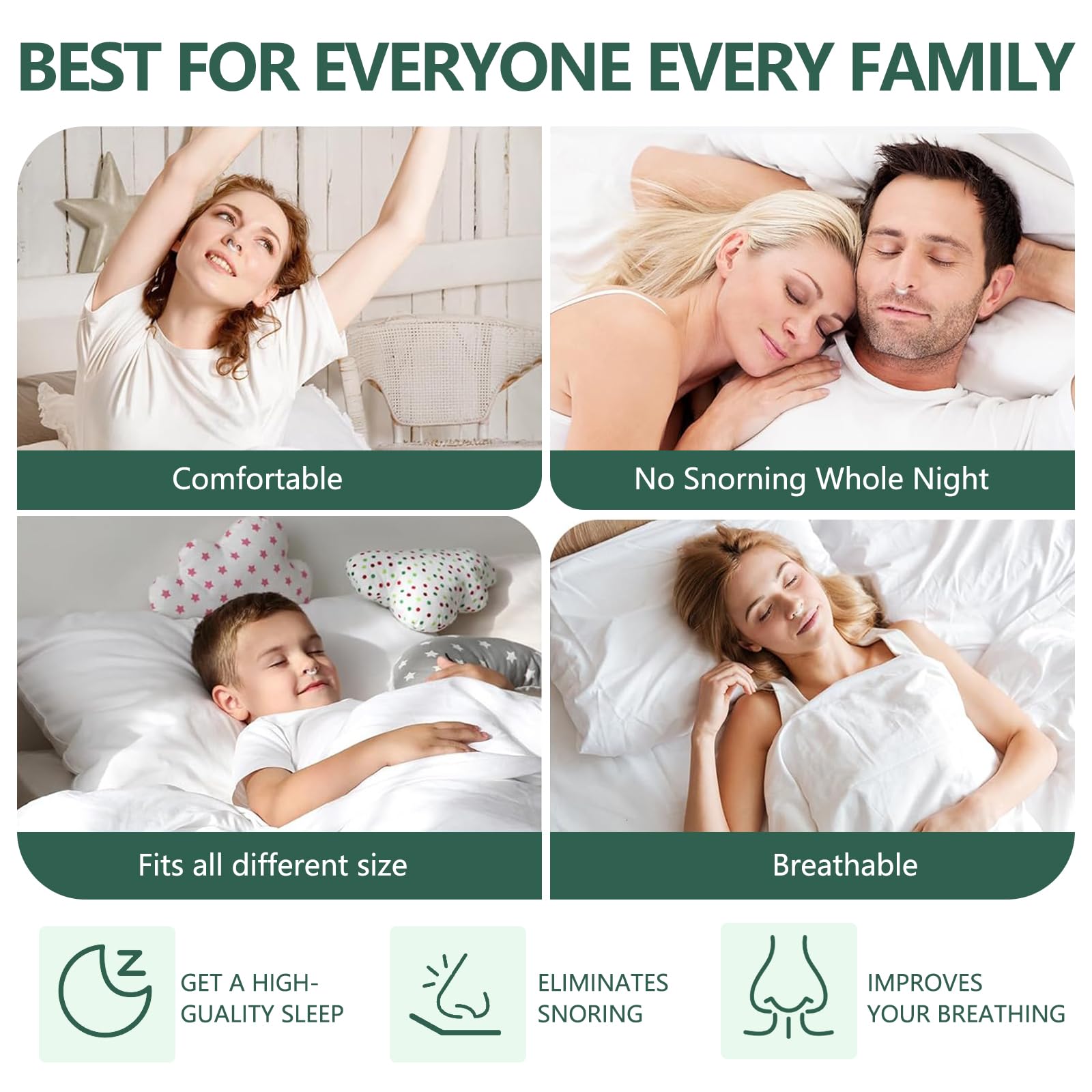 Yueerbao CPAP compatibility helps maintain mouth closure during therapy.