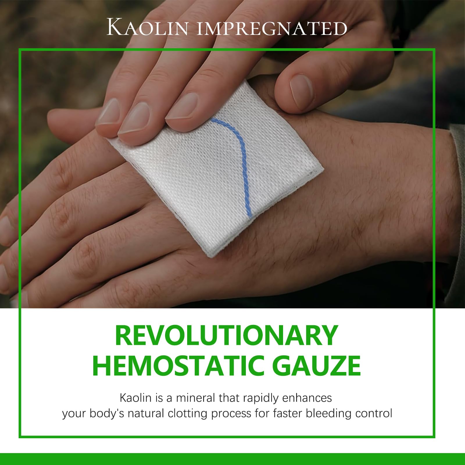 yueerbao z-fold sterile gauze for deep wound packing and pressure application