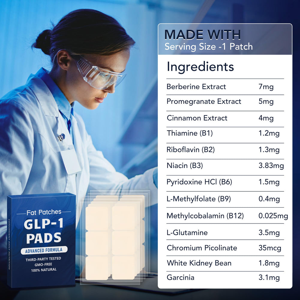 Close-up of Premium Adhesive on Yueur GLP-1 Patch ensuring secure wear