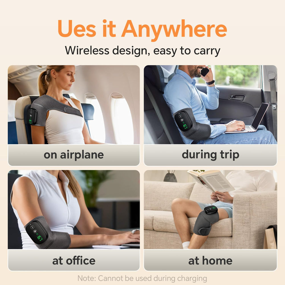 YUHUO secure Velcro straps keep massager in place during use.