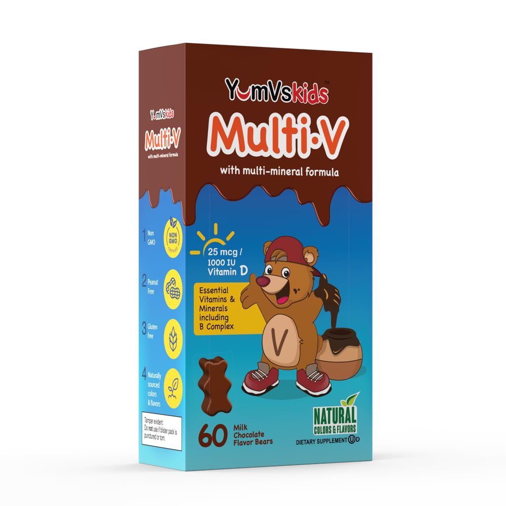 Child enjoying a chewable bear, tasty and easy to take