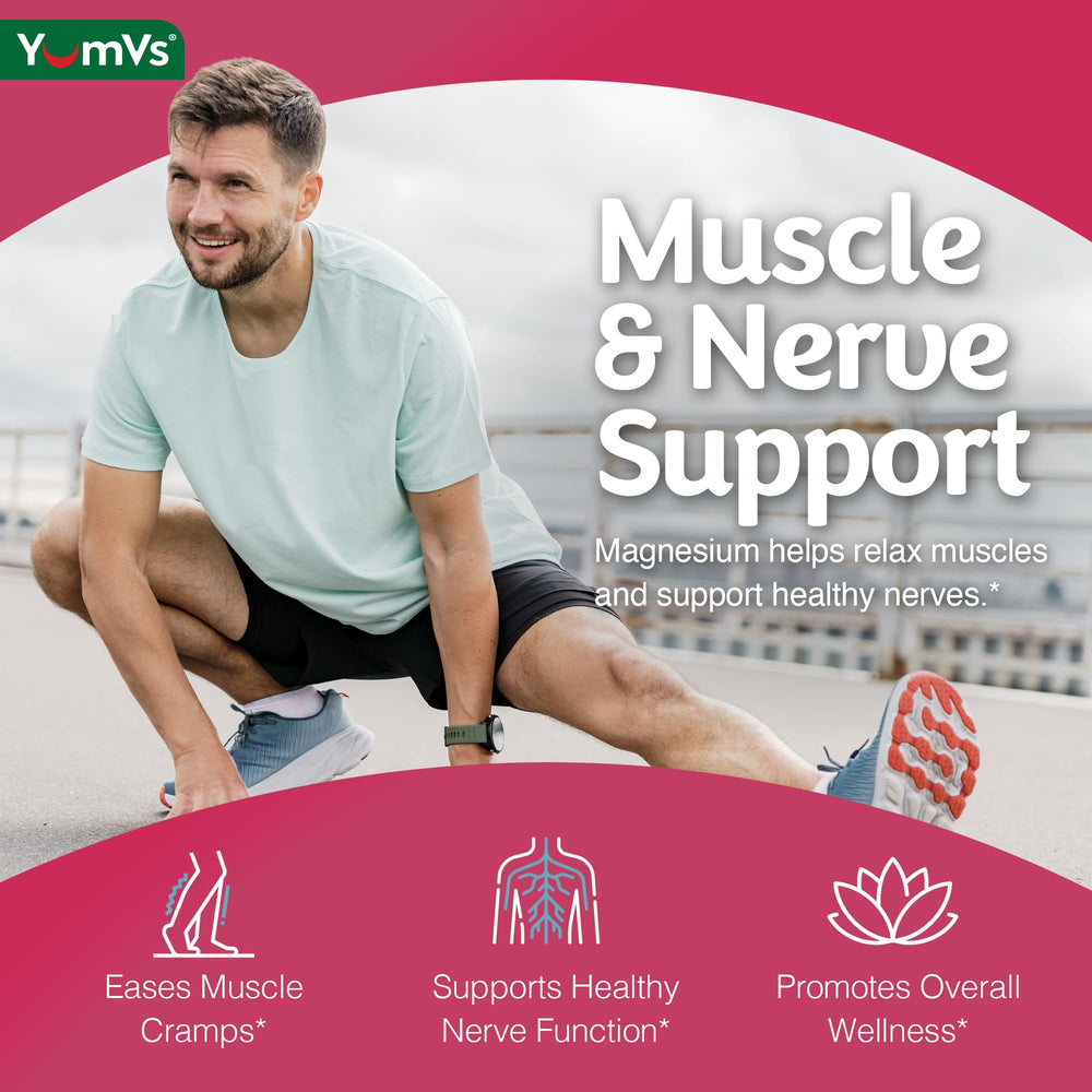 YUM-V'S Magnesium Citrate Gummies gluten-free and dairy-free option for diverse diets.