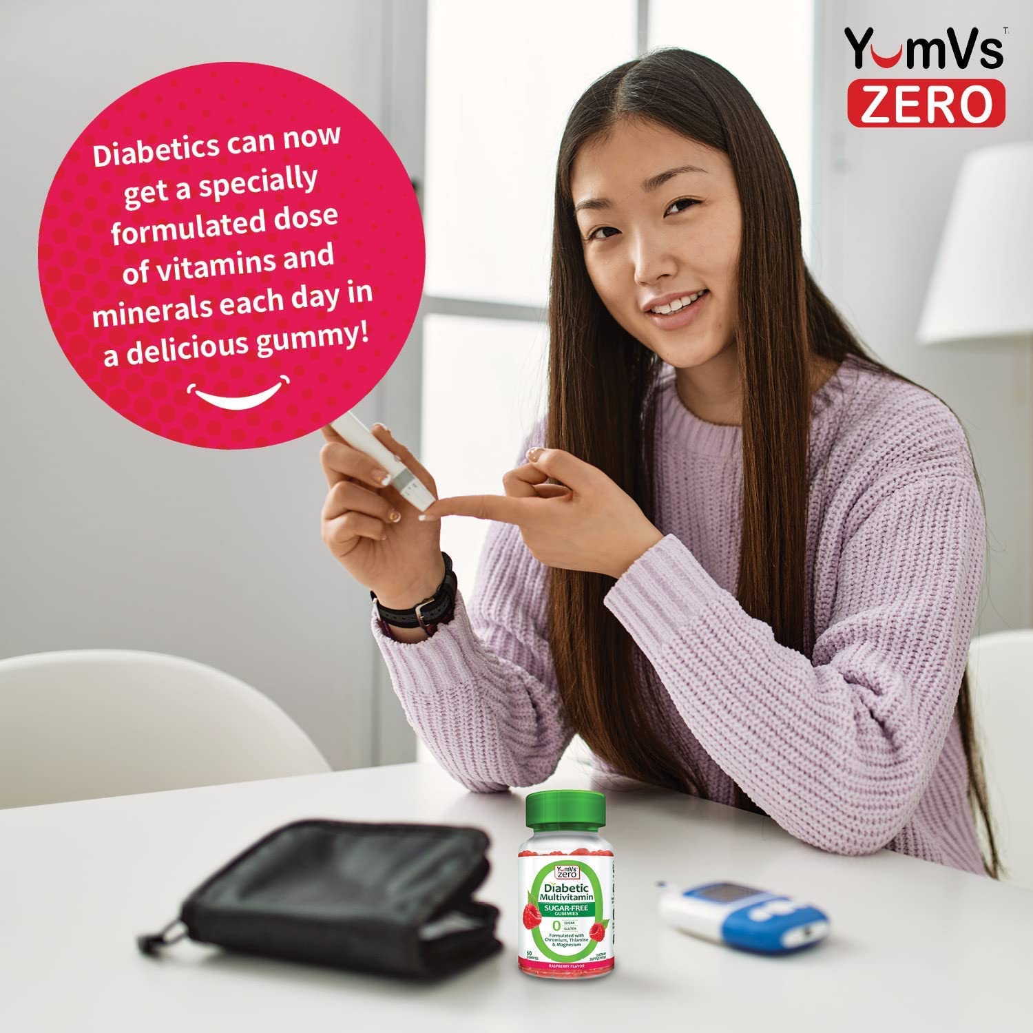 Keto-friendly badge visible on YUM-V'S gummy packaging