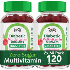 YUM-V'S raspberry gummies bottle front promotes daily wellness and flavor