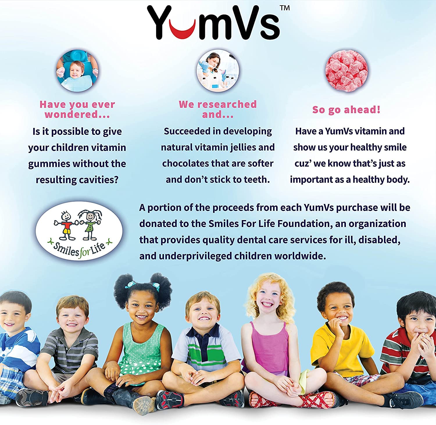 Vegetarian symbol on YUM-V'S multivitamin gummies label