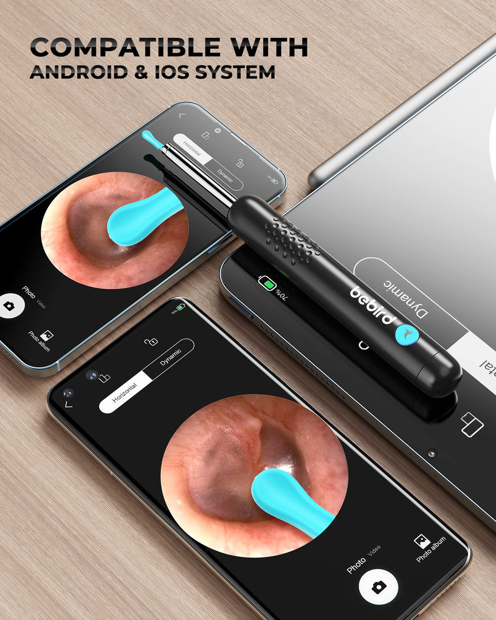 Yumika Ear Camera R1 gyro stabilized view reduces shakiness during inspection