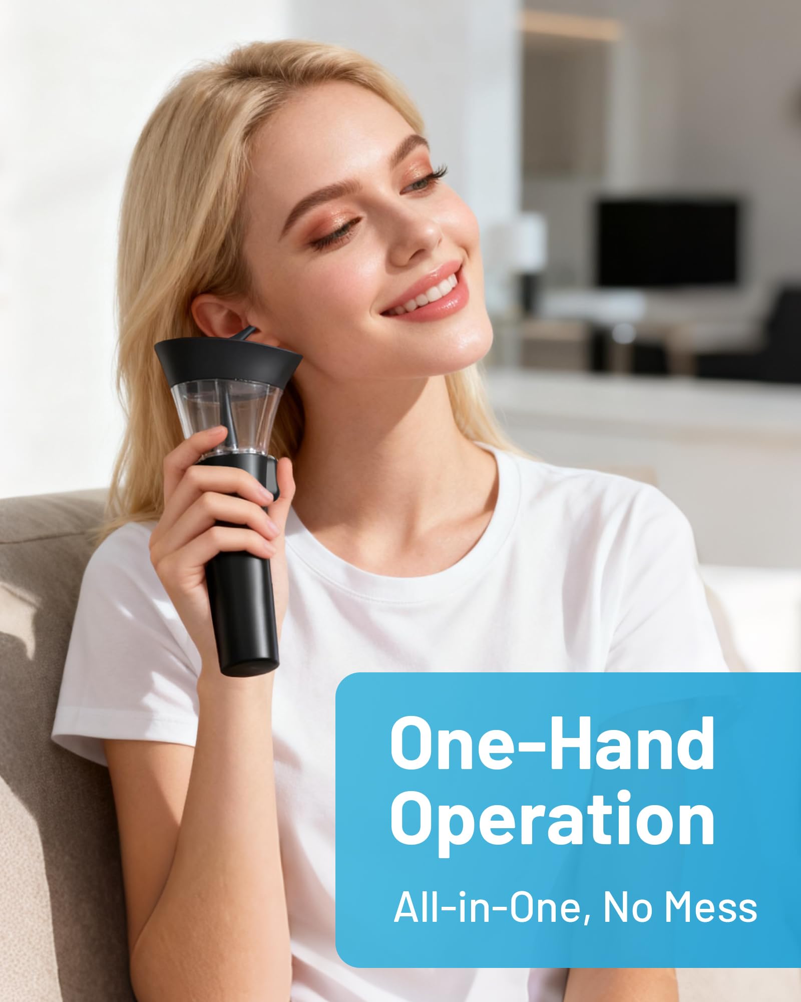 Yumika ear cleaner shows 7m water flow for deep cleaning with comfort