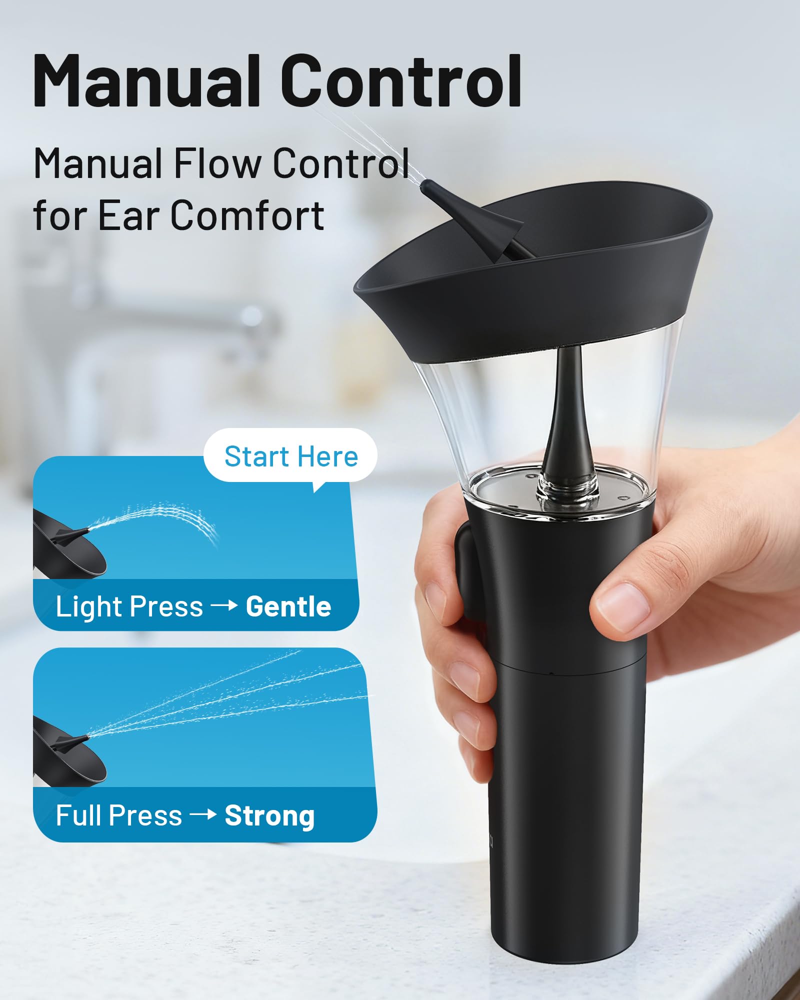 Yumika ear cleaner features a soft silicone tip protecting the ear canal