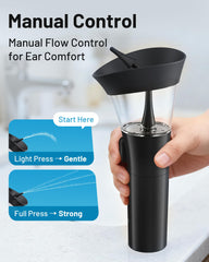Yumika ear cleaner features a soft silicone tip protecting the ear canal
