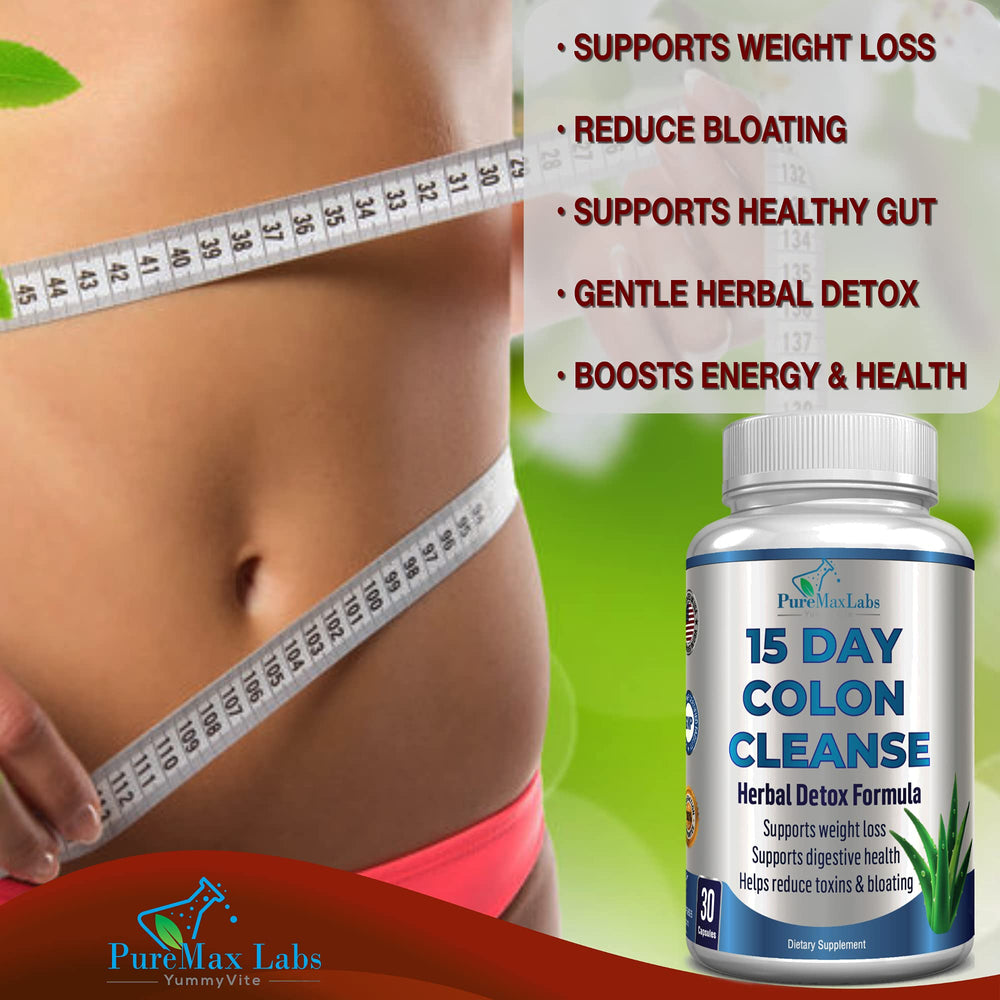 YUMMYVITE 15 Day Colon Cleanse label detail with ingredients.