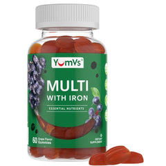 YUM-V'S Iron Gummies bottle offers a convenient daily nutrient boost.