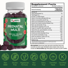 YUM-V'S YumVs Berry-flavored prenatal gummies ready to support mom-to-be.