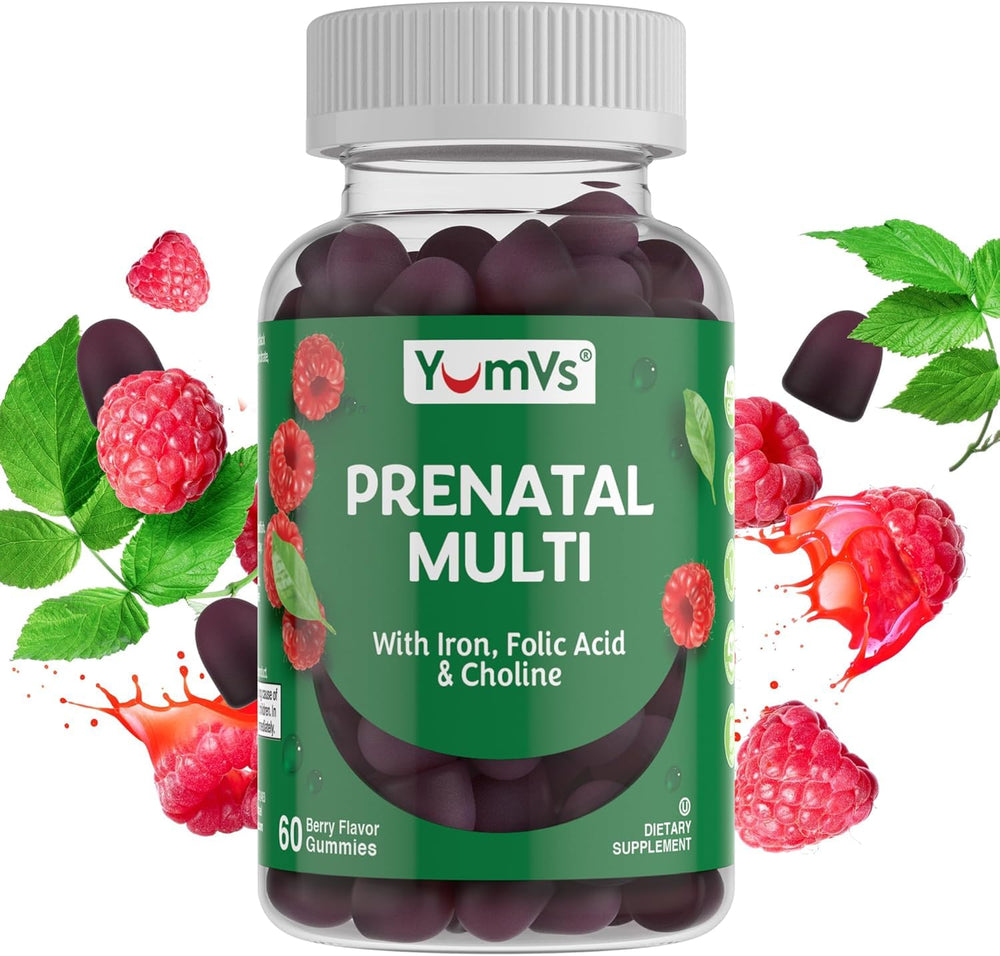YUM-V'S YumVs Prenatal Gummies bottle for easy daily prenatal nutrition.