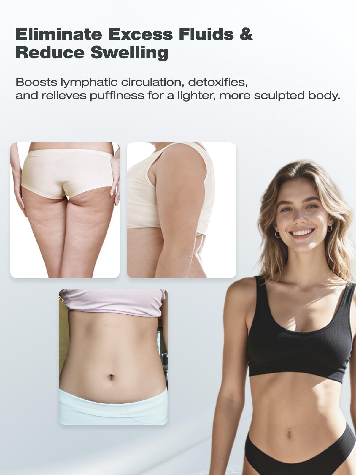 Yuonry cellulite massage device leg skin for smoother texture.