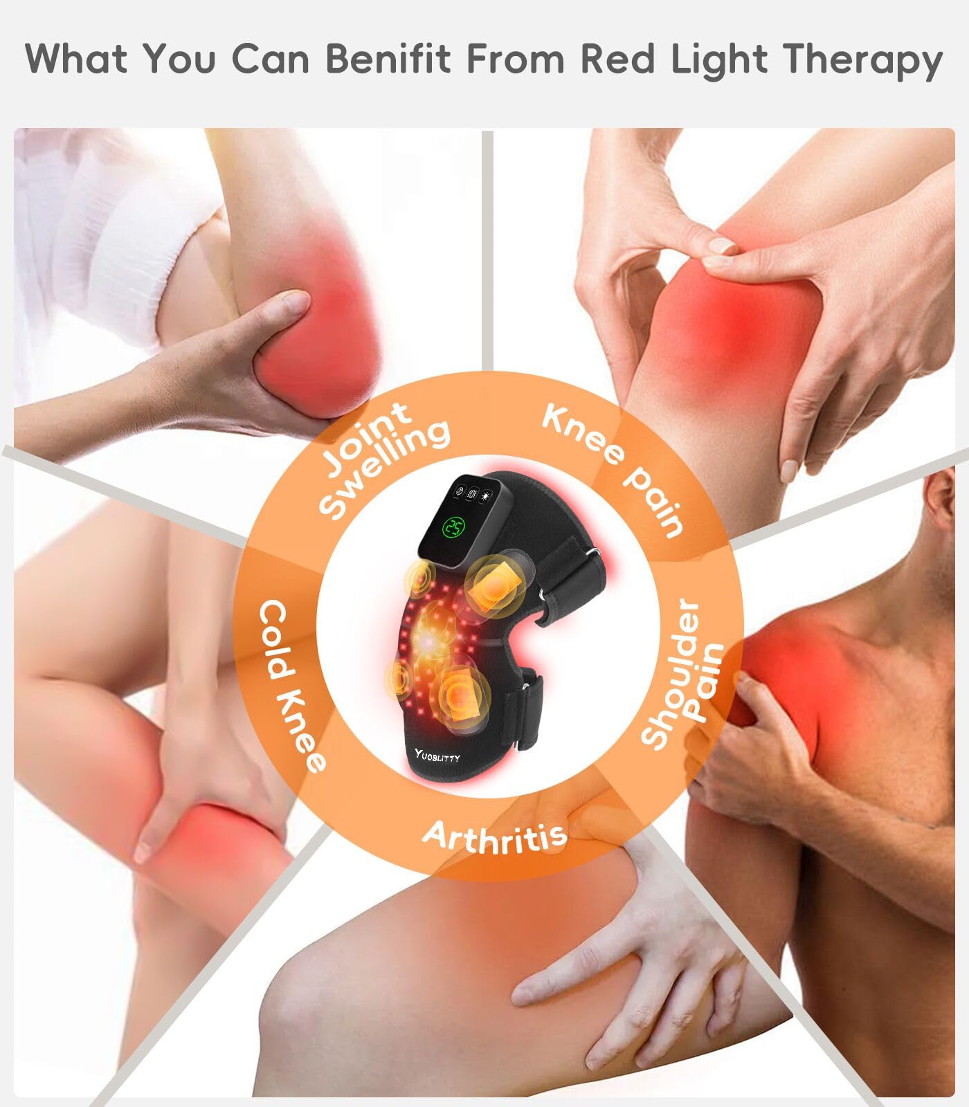 YUQBLITTY heated therapy reaches up to 131°F for deeper tissue warmth.