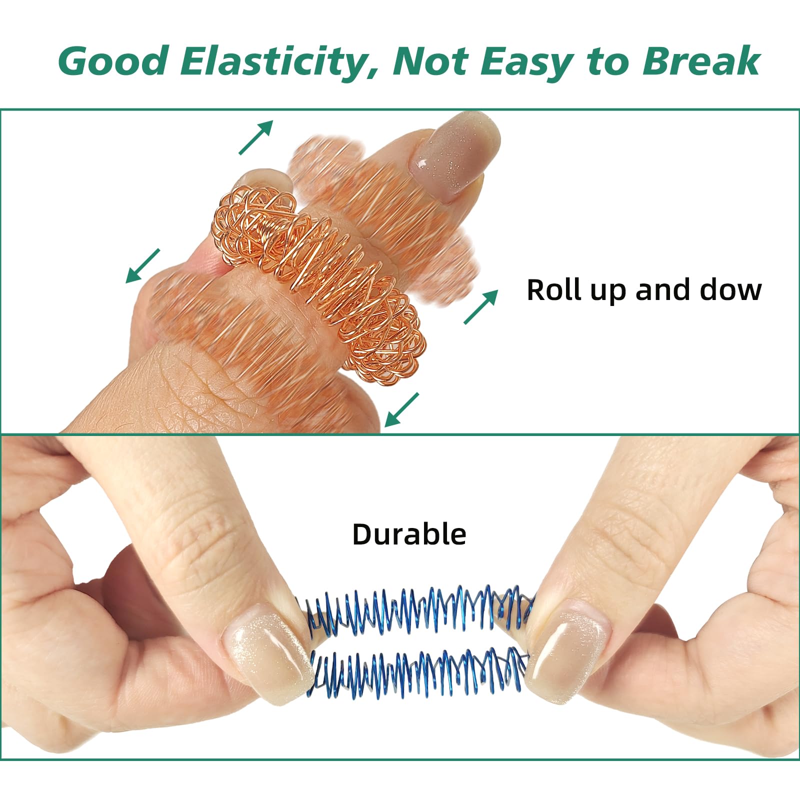 YUQILIN finger massage ring on hand demonstrates one-size-fits-most design.