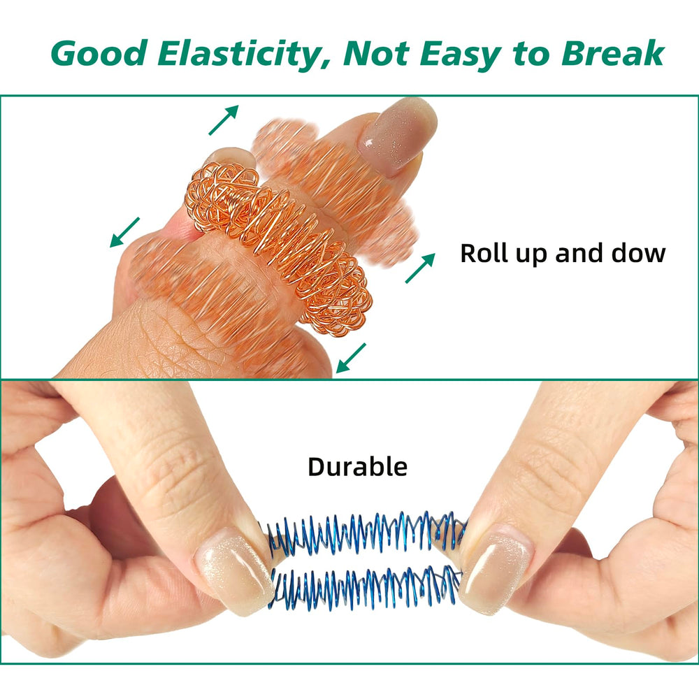 YUQILIN finger massage ring on hand demonstrates one-size-fits-most design.