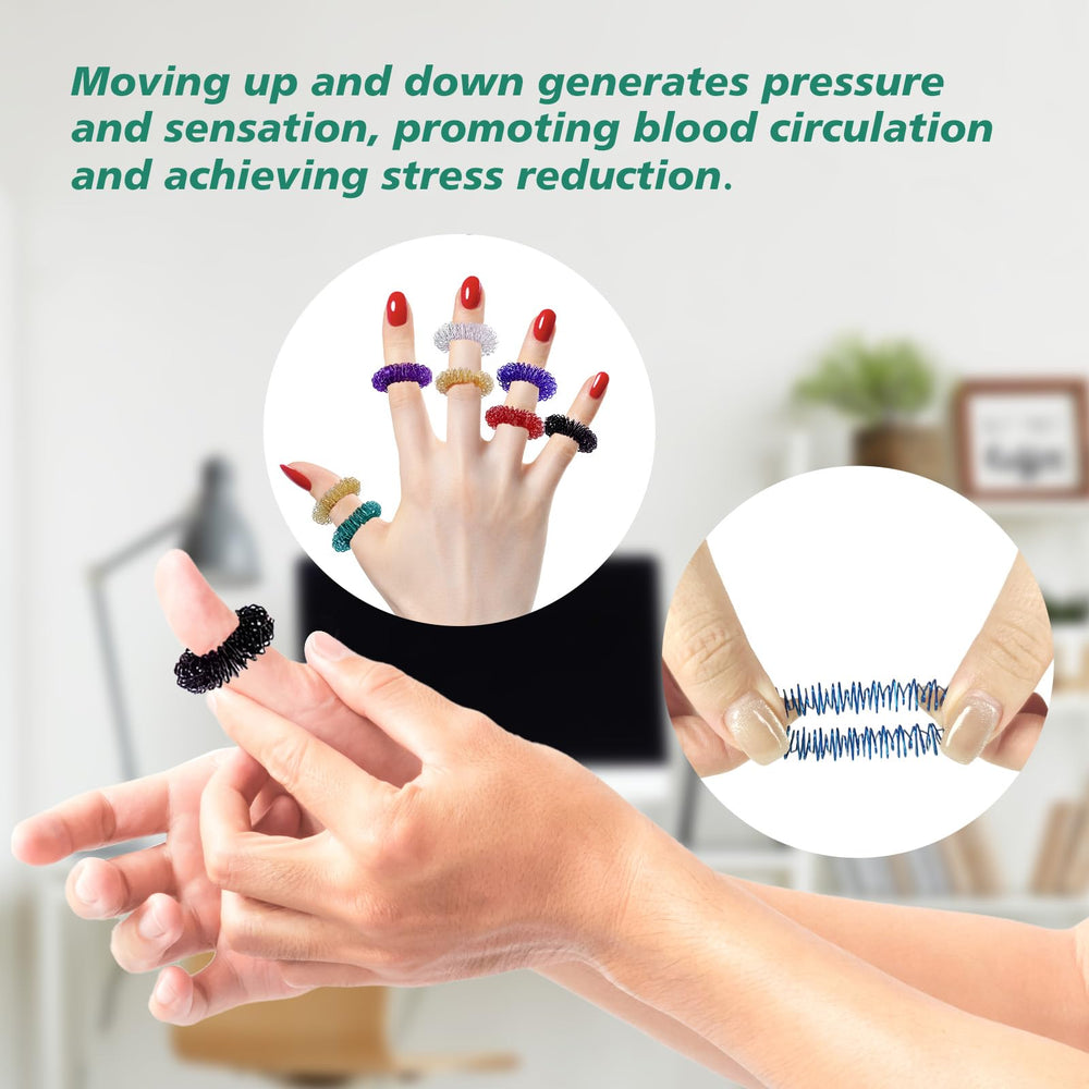 YUQILIN stainless steel fidget rings pack for on-the-go stress relief.