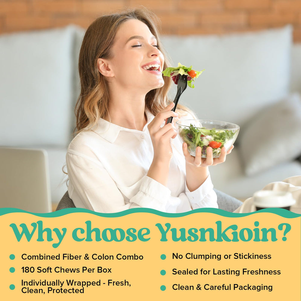Yusnkioin ingredients icons indicate vegetarian, dairy-free formulation.