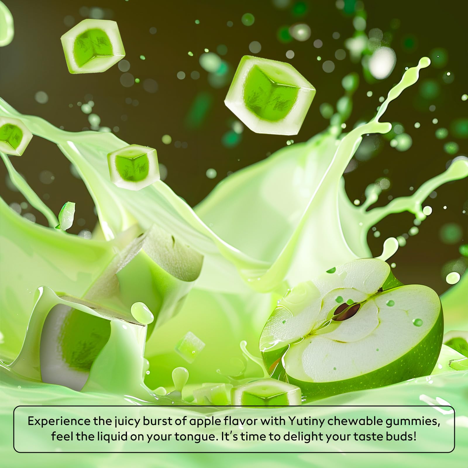 Yutiny vegan pectin-based formula shown in ingredient label emphasizing gluten-free and non-GMO.