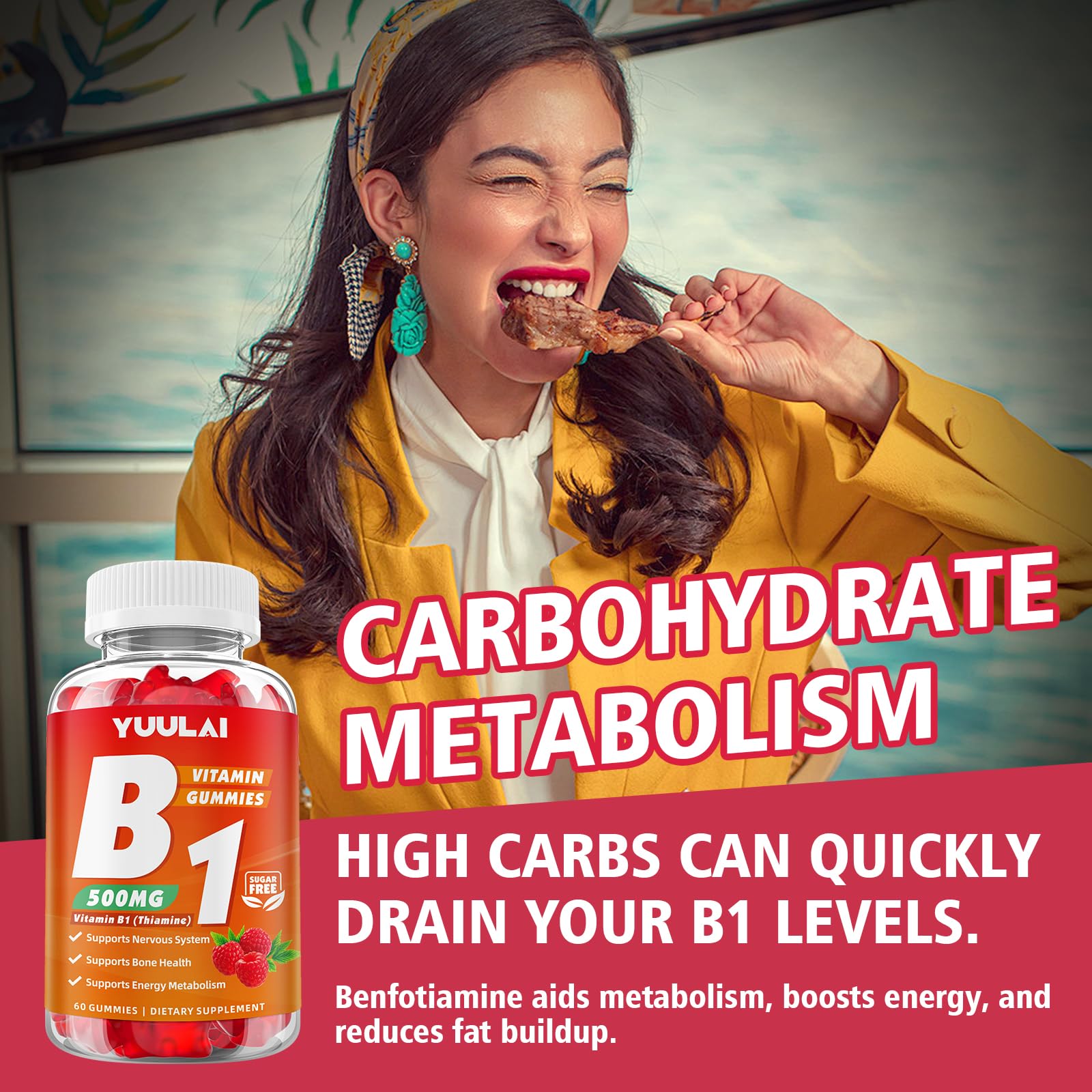 Raspberry flavor enhances daily routines with a tasty, chewy texture.