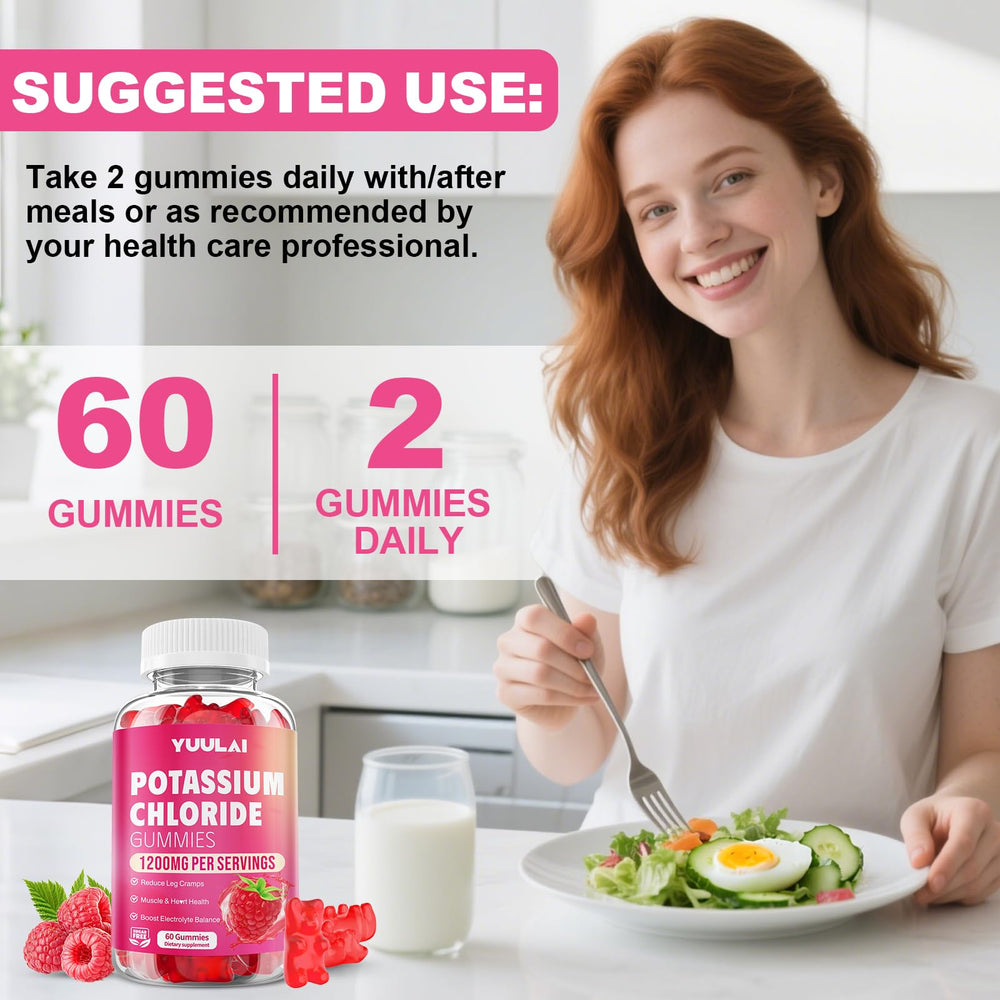 YUULAI Potassium Gummies family-friendly use for adults and kids