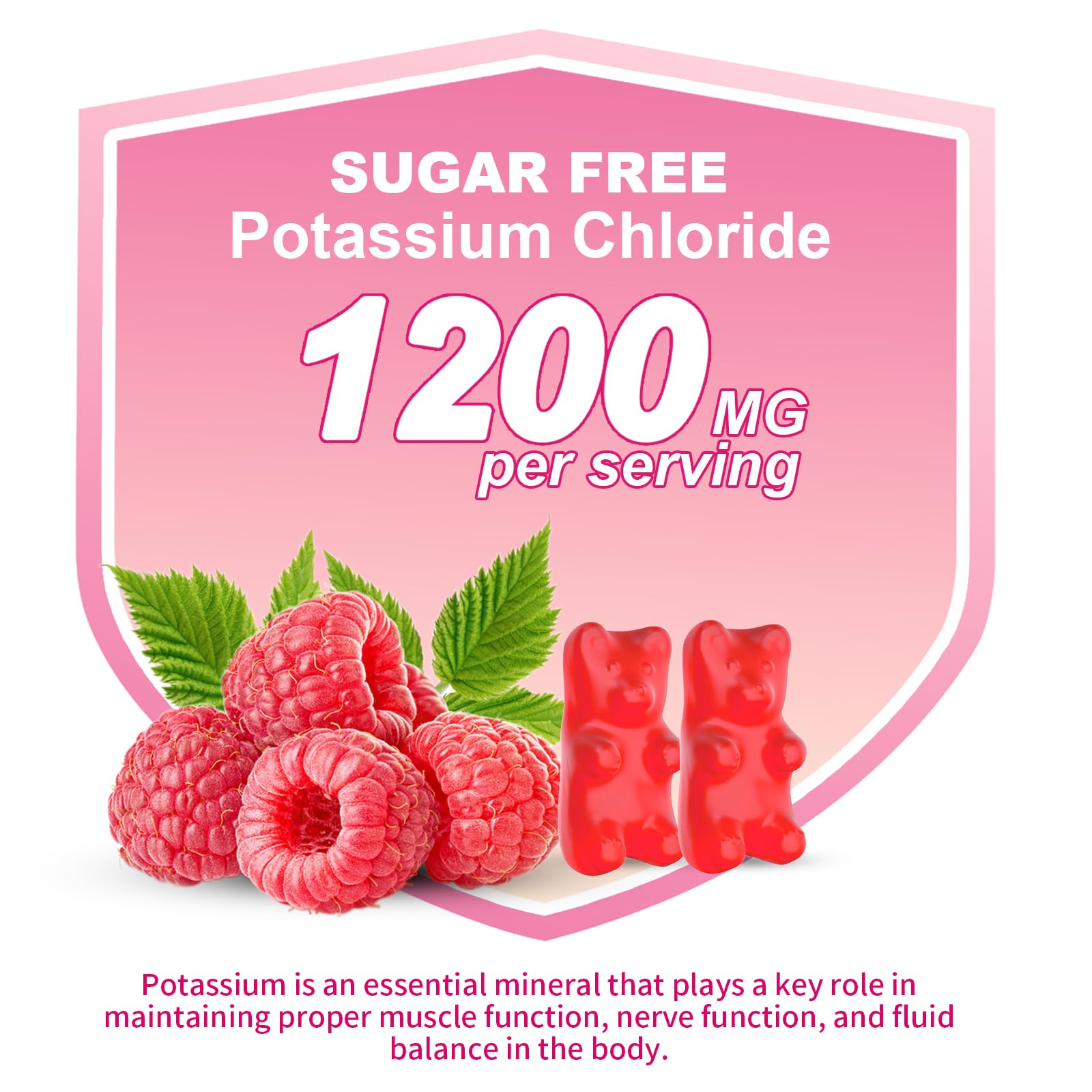 YUULAI Potassium Gummies vegan and gluten-free label