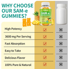 Ingredients panel featuring L-Tyrosine, NAC, B vitamins for balance.