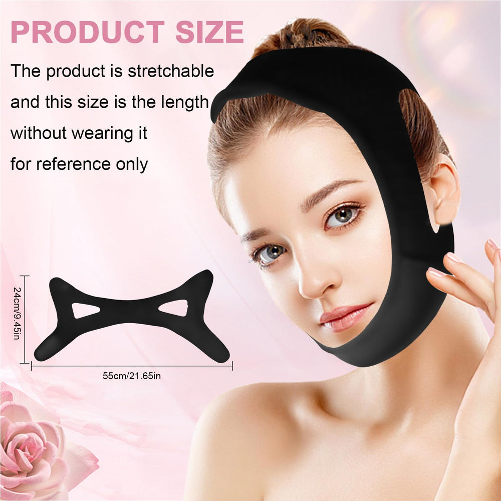 YZWONLY shaped face mask for sagging appearance shown on model.