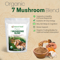 Z Natural Foods daily-use spoon in action for quick mushroom powder scoops.