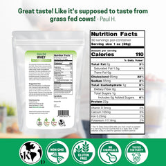 Z Natural Foods Grass-Fed Whey Protein Powder tub ready for mix-ins.
