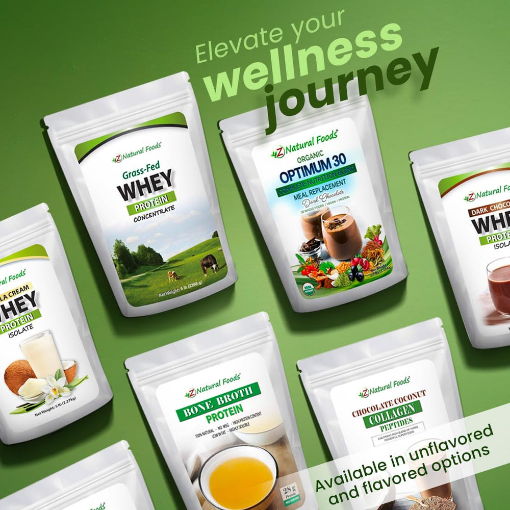 Scoop of Z Natural Foods Whey Protein Isolate dissolves easily in beverages