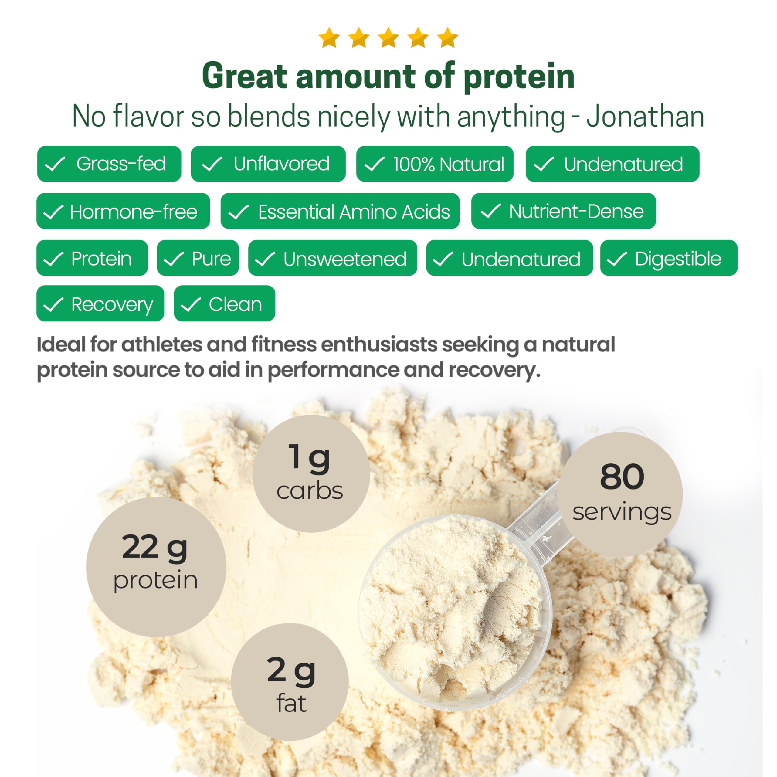 Z Natural Foods Whey Protein scoop into shaker for quick shakes.