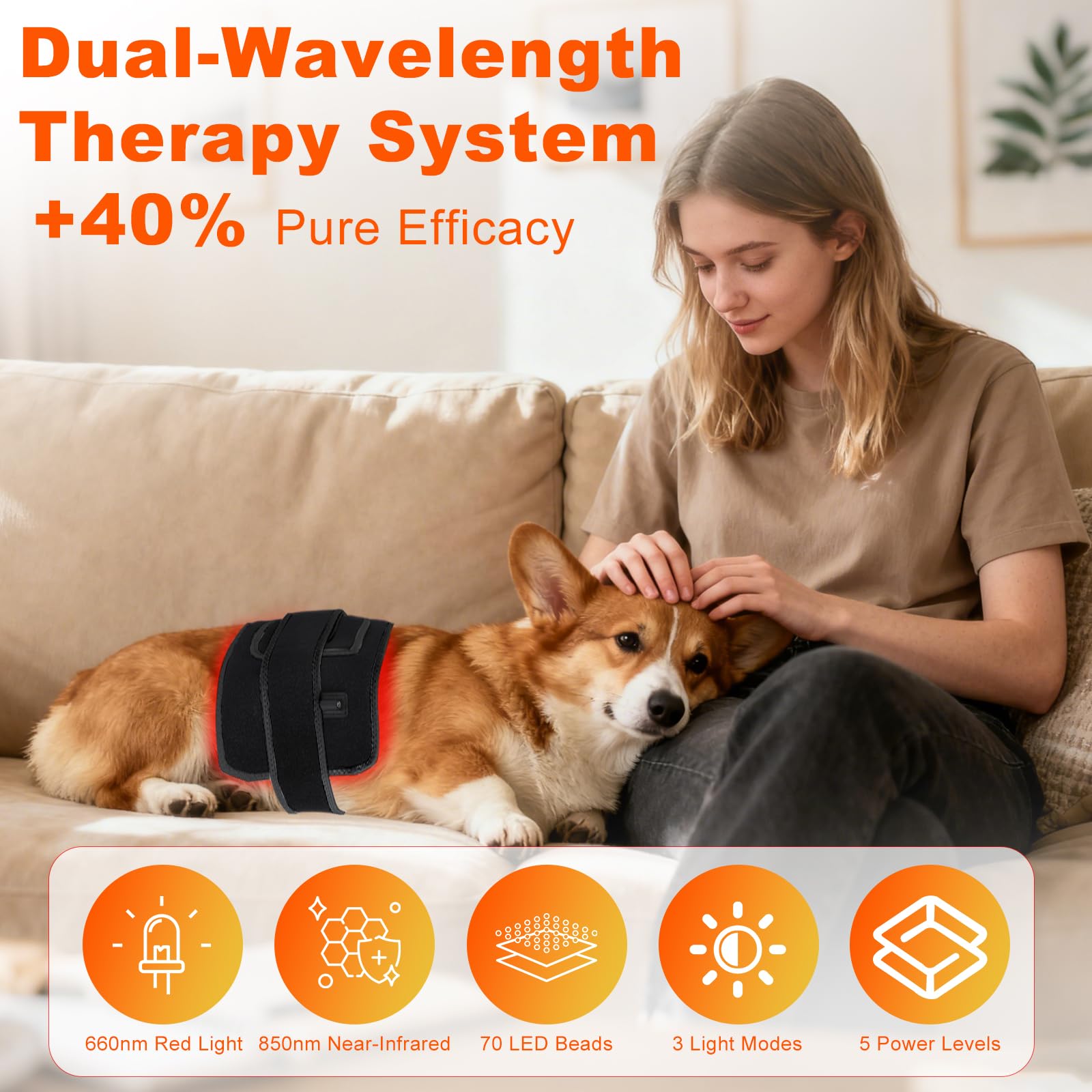 ZAEXAE dual-wavelength device emitting 660nm and 808nm light for deeper tissue support