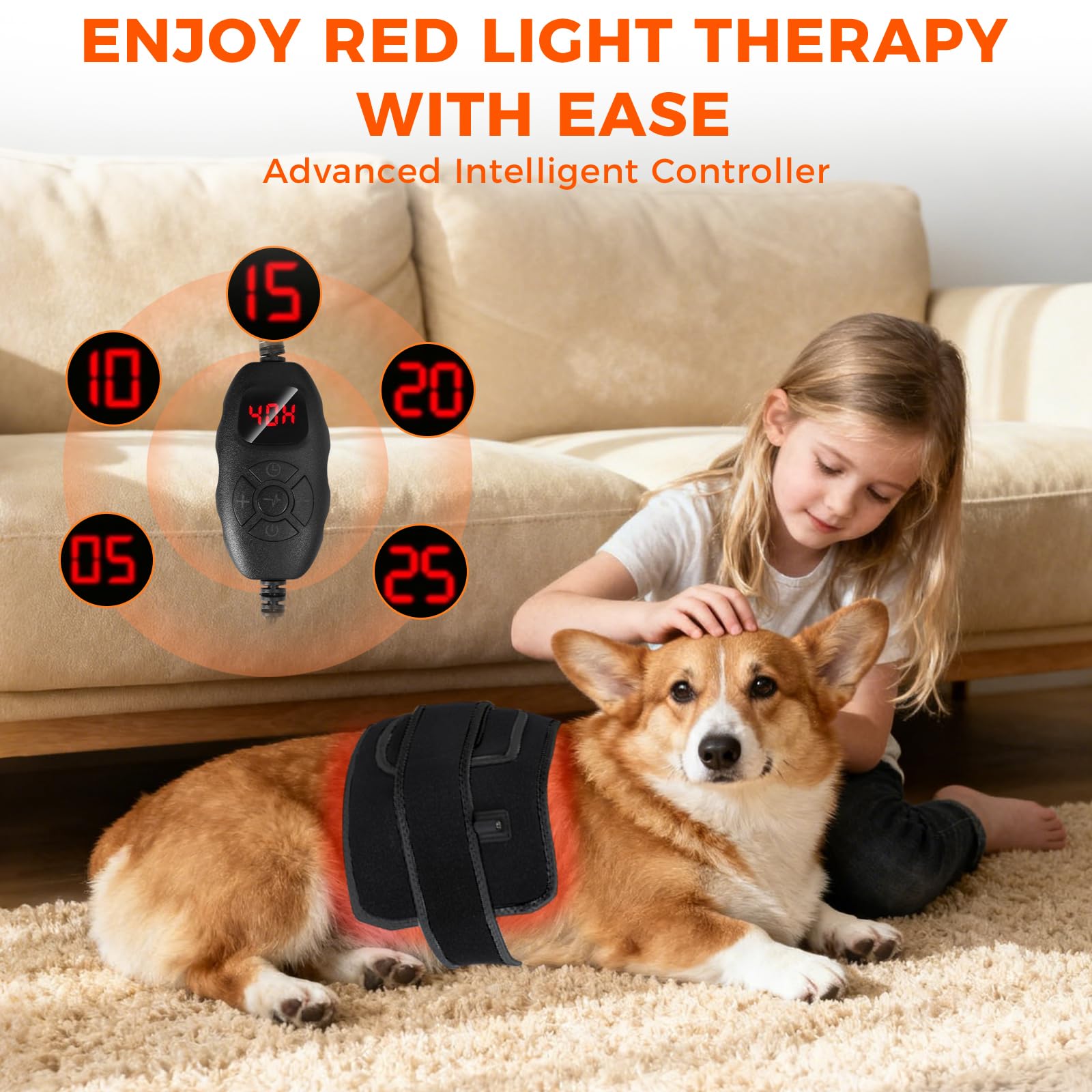 ZAEXAE home therapy session showing easy setup and pet care convenience