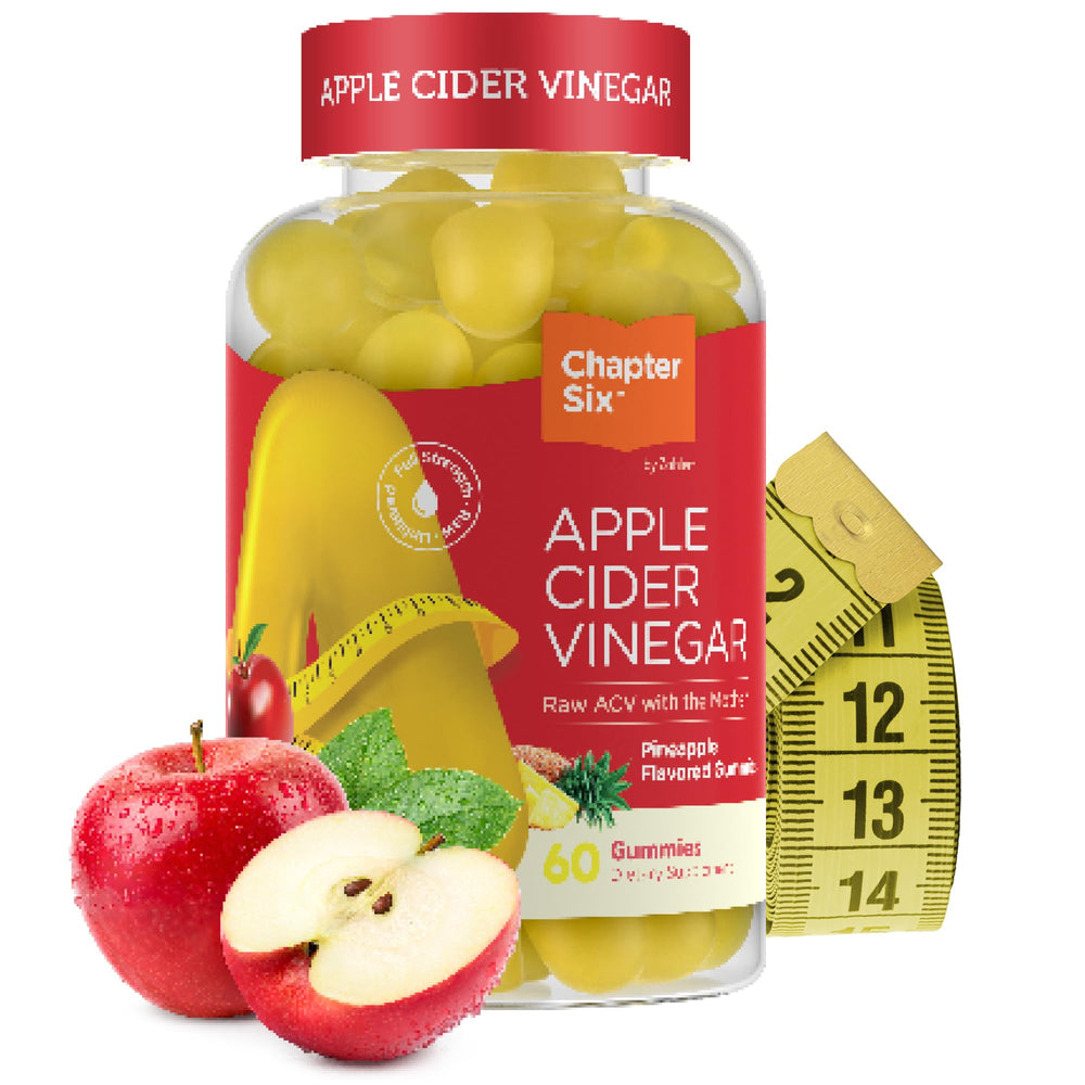 Zahler Apple Cider Vinegar Gummies pineapple bottle highlighting detox support and on the go convenience
