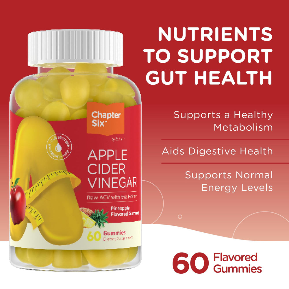 Zahler Apple Cider Vinegar Gummies pineapple jar emphasizing delicious flavor and metabolism support